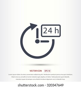 24 hours icon vector