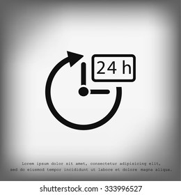 24 hours icon vector