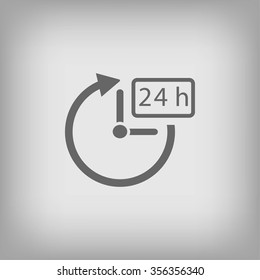 24 hours icon vector