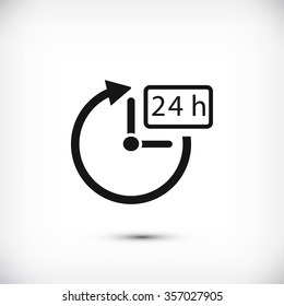 24 hours icon vector