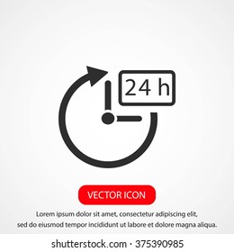 24 hours icon vector