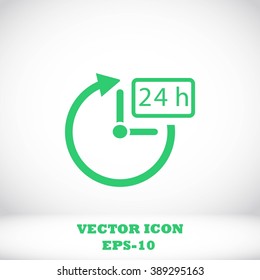 24 hours icon vector