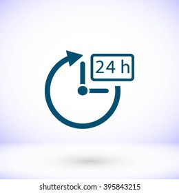 24 hours icon vector