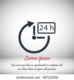 24 hours icon vector