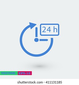 24 hours icon vector