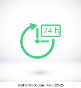 24 hours icon vector