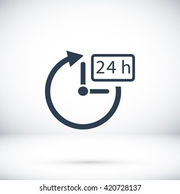 24 hours icon vector