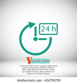 24 hours icon vector