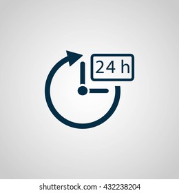 24 hours icon vector