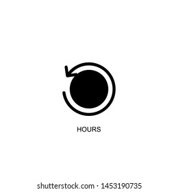24 hours icon vector black design