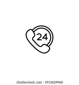 24 hours icon vector for computer, web and mobile app 