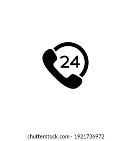 24 hours icon vector for computer, web and mobile app 