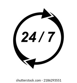 24 Stunden Symbol Vektordesign-Vorlage
