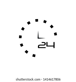 24 hours icon vector icon flat design