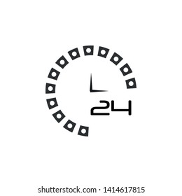 24 hours icon vector icon flat design