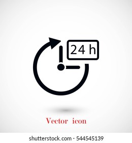 24 hours icon vector, flat design best vector icon