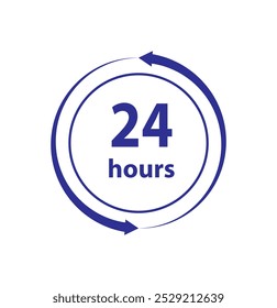 24 hours icon vector illustration