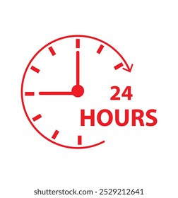 24 hours icon vector illustration