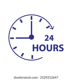 Ilustración vectorial de iconos de 24 horas