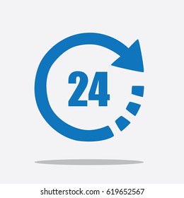24 hours icon, vector illustration design.