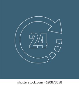 24 hours icon, vector illustration design.