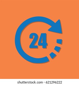 24 hours icon, vector illustration design.
