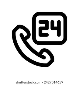 24 hours icon. vector line icon for your website, mobile, presentation, and logo design.