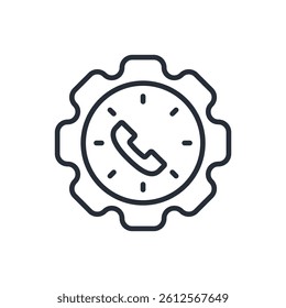 24 hours icon. vector.Editable stroke.linear style sign for use web design,logo.Symbol illustration.