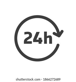 24 hours icon for websites