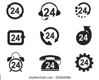 24 Hours Icons set