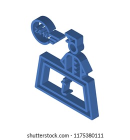 24 hours isometric left top view 3D icon
