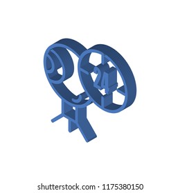 24 hours isometric left top view 3D icon