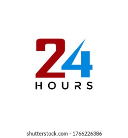 24 hours logo , creative design vector