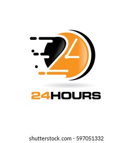 24 Hours Logo Design Symbol Icon
