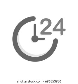 24 Hours logo design template
