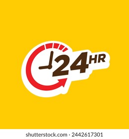 24 hours logo, 24 hours icon logo