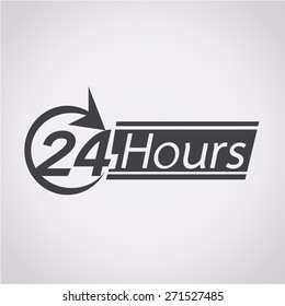 24 hours logo icon
