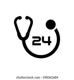 24 hours medical service icon