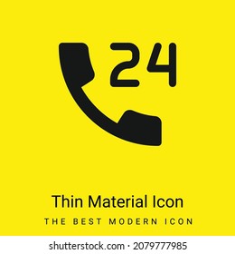 24 Hours minimal bright yellow material icon