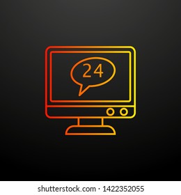 24 hours nolan icon. Elements of global logistics set. Simple icon for websites, web design, mobile app, info graphics