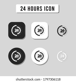 24 Hours Open Customer Service Icon Design