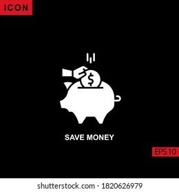24 Hours open shop vector icon on black background. Illustration flat icon for graphic, print media interfaces and web design.