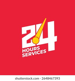 24 horas ejecución de órdenes o entrega de iconos de servicio. Ilustración vectorial 