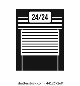 24 hours parking icon in simple style isolated on white background