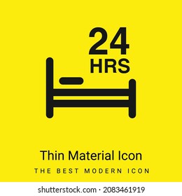 24 Hours Of Repose In Bed minimal bright yellow material icon