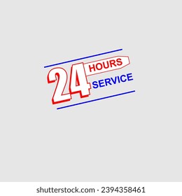 Vector de anuncios de servicio las 24 horas