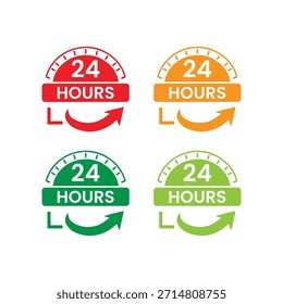 Coleção de Emblemas de Disponibilidade de Serviço 24 Horas