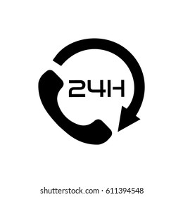 24 Hours Service Icon