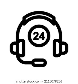 24 hours service icon. availability sign. vector illustration