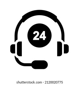 24 hours service icon. availability sign. vector illustration
